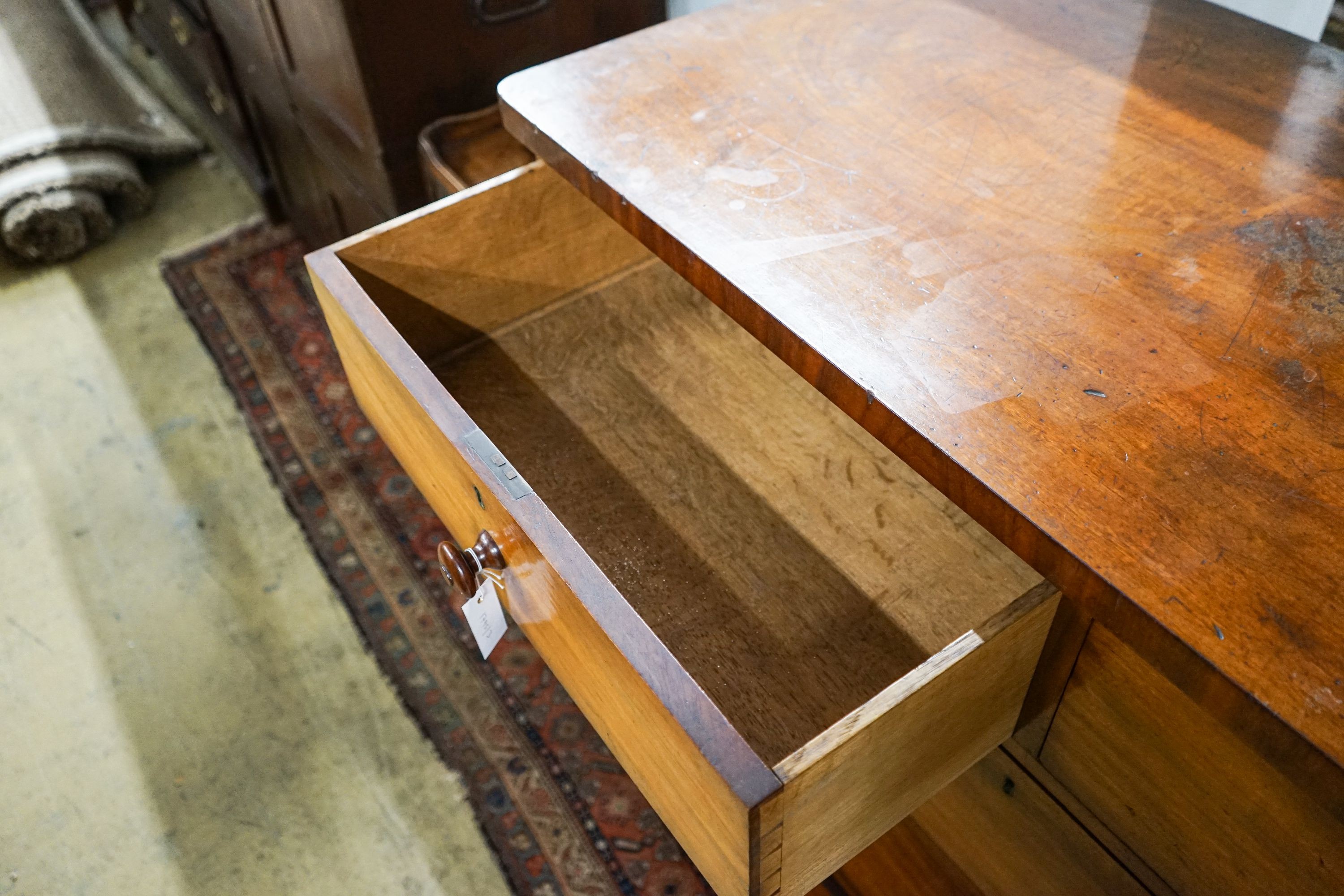 A Victorian mahogany chest of drawers, width 127cm, depth 60cm, height 107cm